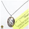 Image 1 : STERLING SILVER .925 OVAL LOCKET NECKLACE