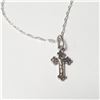 Image 1 : BZ957-28 SILVER CROSS 7" BRACELET