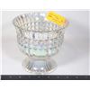 Image 1 : FTDA 1986 IRIDESCENT GLASS CANDY/CENTERPIECE