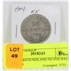 Image 1 : 1904 NEWFOUNDLAND SILVER HALF DOLLAR