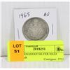 Image 1 : 1965 CANADIAN SILVER HALF DOLLAR