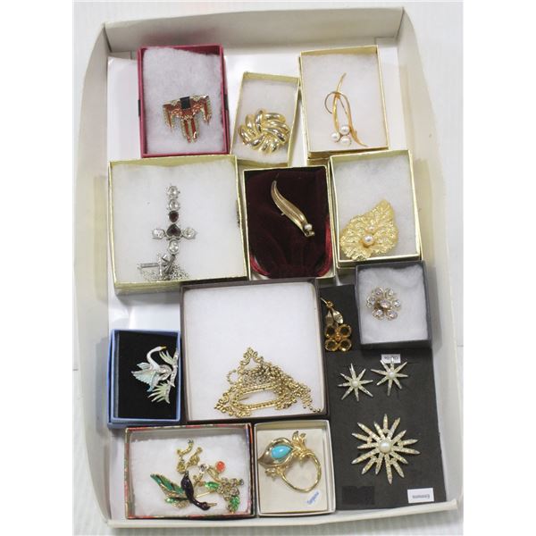 TRAY OF ASSORTED ESTATE JEWELLERY