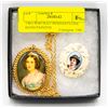 Image 1 : TWO PORTRAIT PENDANTS ONE HAND PAINTED