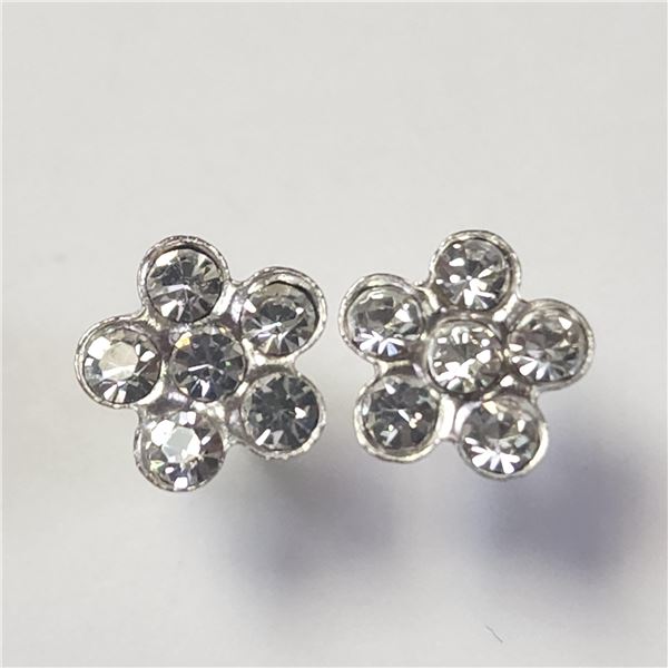 BZ1217-60 SILVER CZ EARRINGS