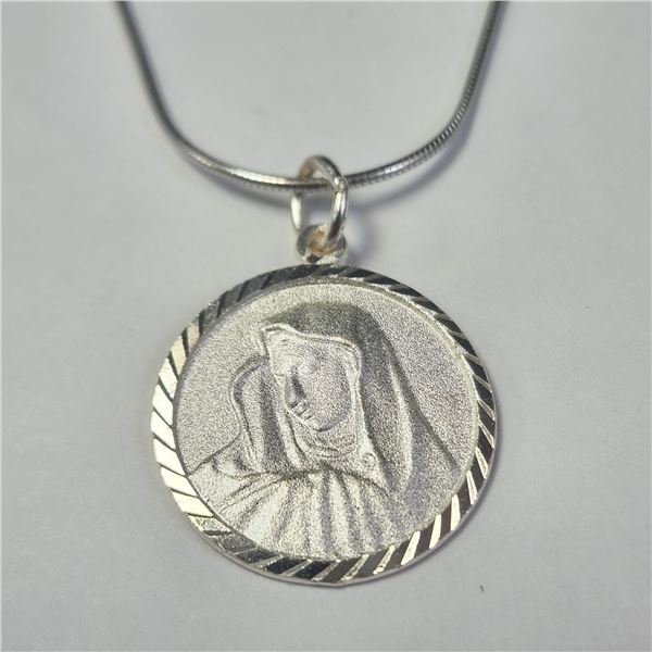 BZ1217-74 SILVER 16" NECKLACE