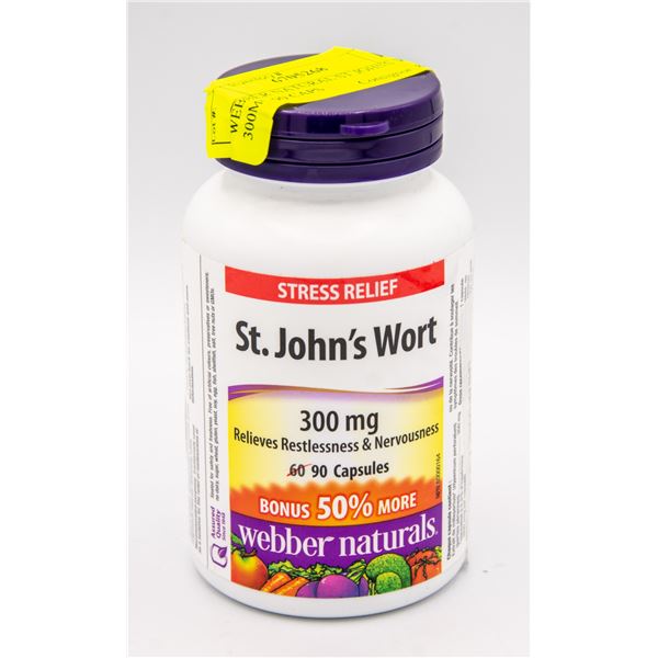 WEBBER NATURAL ST JOHNS WORT 300MG 90 CAPS