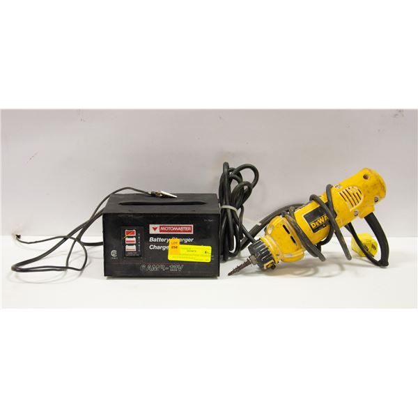 MOTOMASTER BATTERY CHARGER SOLD WITH DEWALT