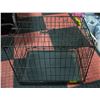Image 1 : BLACK METAL PET KENNEL WITH BOTTOM TRAY