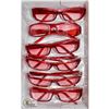 Image 1 : 6 PAIRS OF RED ITALIAN INSPIRED SUNGLASSES