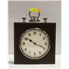 SHOWHOME LEATHER DECOR CLOCK 11 X 11 IN