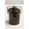 Image 1 : VINTAGE LOCKING MINI CROCK WITH LID