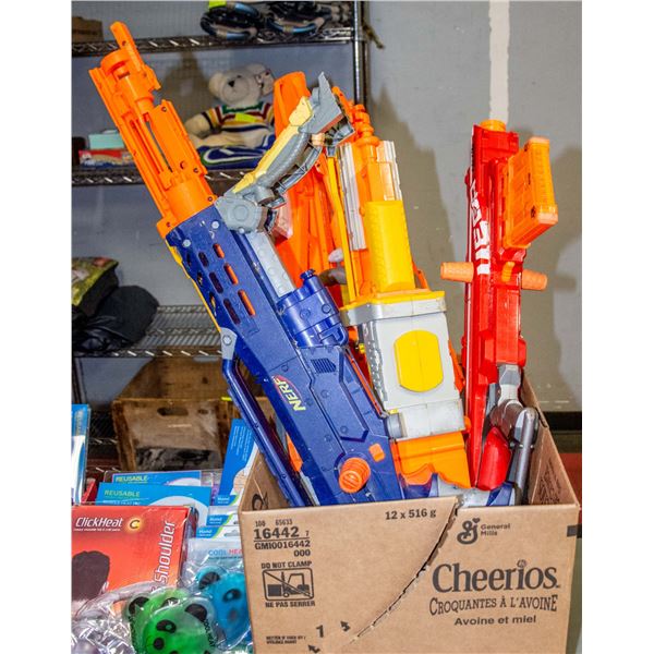 BOX OF NERF GUNS