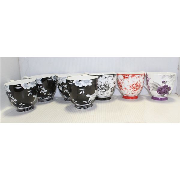 7 DECORATIVE MUGS