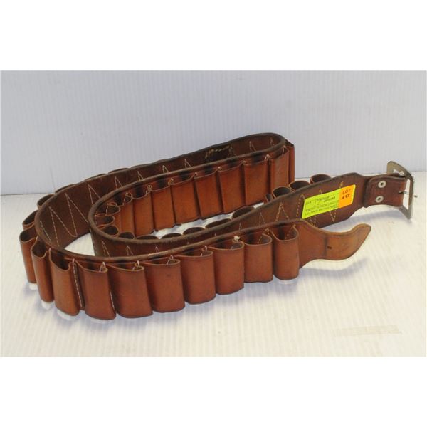 VIKING 54 INCH LONG GENUINE LEATHER SHOTGUN BELT