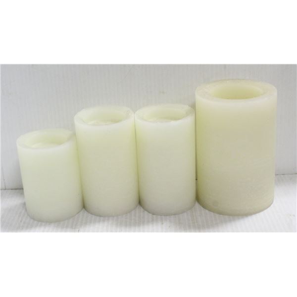 SET OF 4 FLAMELESS BATTERY OPERATED CANDLES