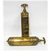 Image 1 : 2 ANTIQUE BRASS FIRE EXTINQUISHERS