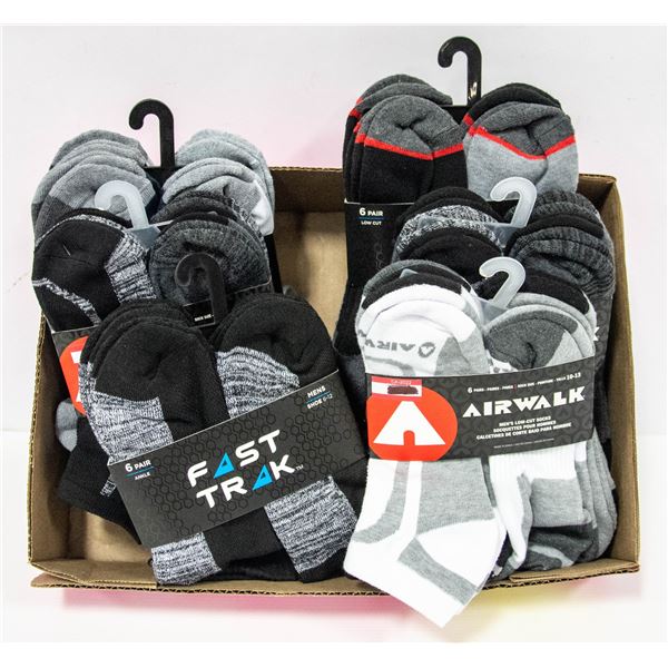 NEW 36 PAIR MEN'S SOCKS AIR WALK