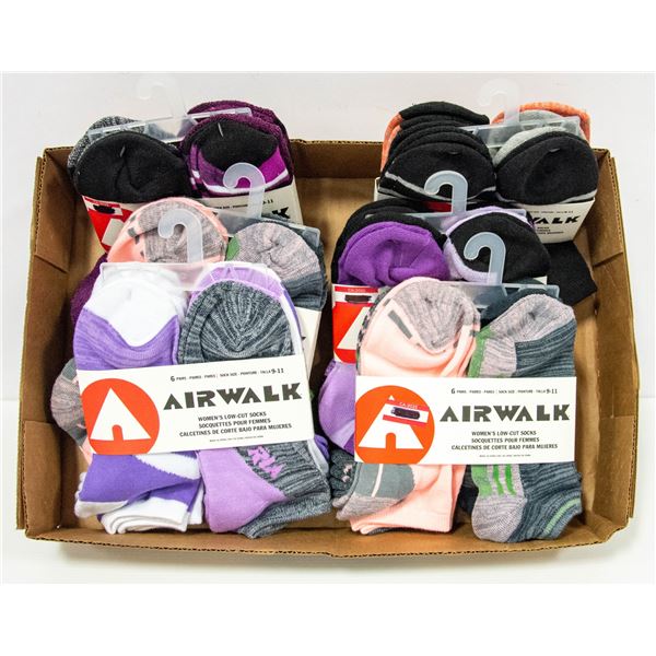 NEW 36 PAIR WOMEN'S SOCKS AIR WALK