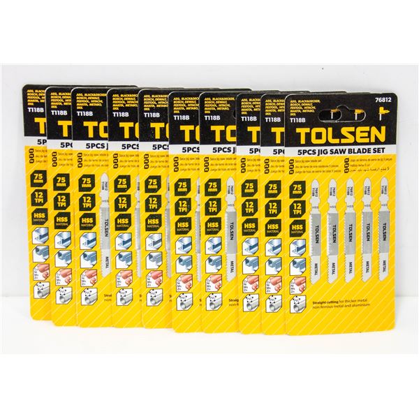 SEALED TOLSEN 10 PACKS 0F 5