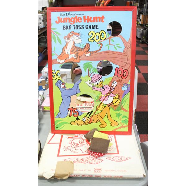 VINTAGE WALT DISNEY BEAN BAG GAME W/ BEAN BAGS