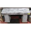 Image 1 : FAUX STONE GARDEN BENCH - CRACKS ON TOP