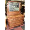 Image 1 : ANTIQUE DRESSER WITH MIRROR H-29.5" W-19" L-44.5"