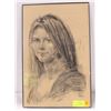 Image 1 : ORIGINAL CHARCOAL SKETCH OF A GIRL 17" X 11"