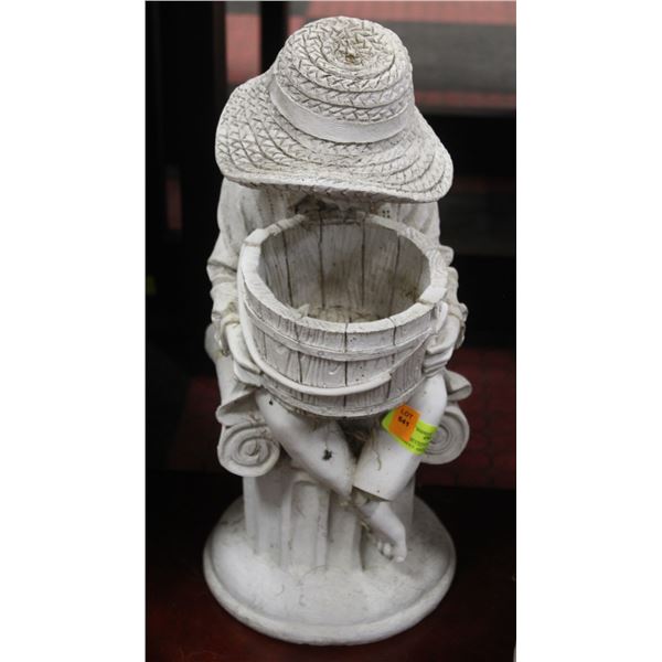 BOY WITH BUCKET OUTDOOR ORNAMENT- NEEDS REPAIRS