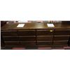 Image 1 : LARGE WOODEN 12 DRAWER DRESSER L-96" H-32" W-21"