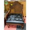 Image 1 : VINTAGE BLACK LEATHER DESK CHAIR