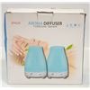Image 1 : 2 PACK OF AROMA DIFFUSERS WITH 7 LED COLOR OPTIONS