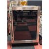 BLACK AND STAINLESS STEEL BAR FRIDGE