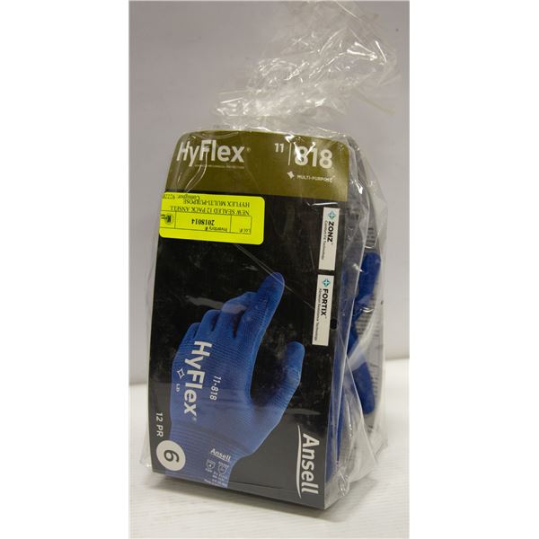 NEW SEALED 12 PACK ANSELL HYFLEX MULTI-PURPOSE