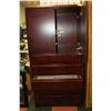 Image 1 : WOODEN 5 DRAWER TWO DOOR CABINET H-72" W-24"