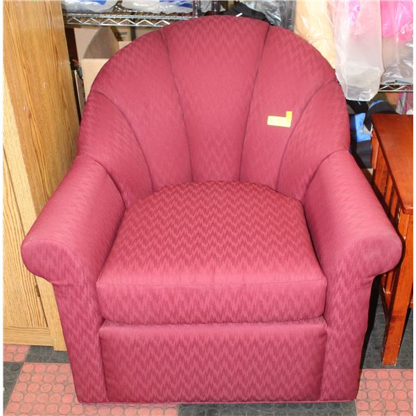 LA-Z-BOY RED SWIVEL CHAIR