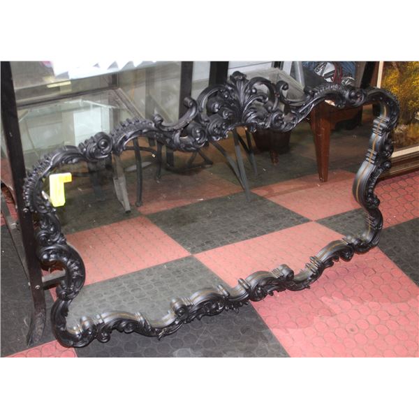 BLACK ORNATE MIRROR 39"