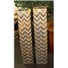 PAIR OF TALL GOLD TONE VASES H-26.5"