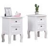 NEWLY ASSEMBLED SOGES PAIR OF WHITE 2 DRAWER NIGHT