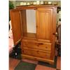 Image 1 : SOLID PINE TV ARMOIRE H-56.5" W-18" L-38"