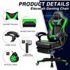 Image 2 : NEW ELECWISH GREEN BLACK DELUXE GAMING CHAIR