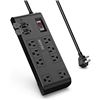 Image 1 : NEW BESTEK 8 OUTLET SURGE PROTECTED POWER STRIP