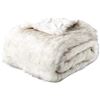 Image 2 : BRAND NEW BATILLO HOME LUXURY FAUX FUR WHITE THROW