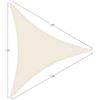 Image 2 : REPACKED BEIGE 12X12X12FT SUN SHADE SAIL WITH ROPE