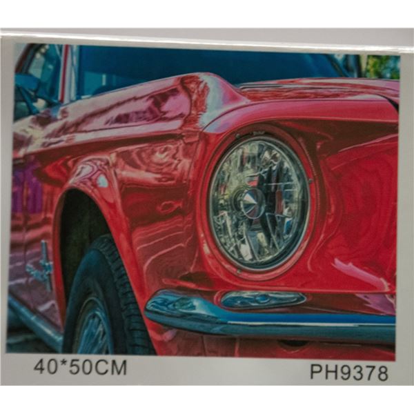 NEW DIY PAINT BY NUMBERS 50CM X 40CM RED CAR