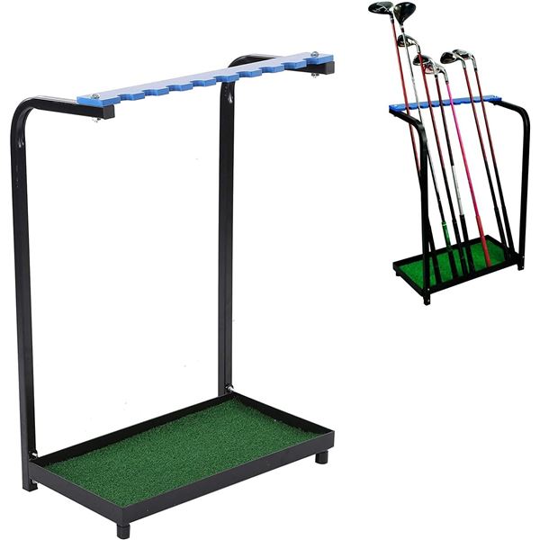 BRAND NEW GOLF CLUB ORGANIZER STAND WITH GRASS MAT