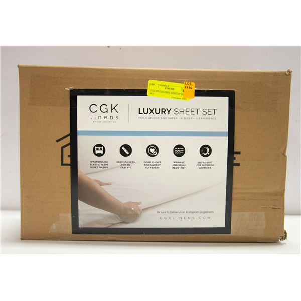 CGK LINENS GREY KING SZ SHEET SET