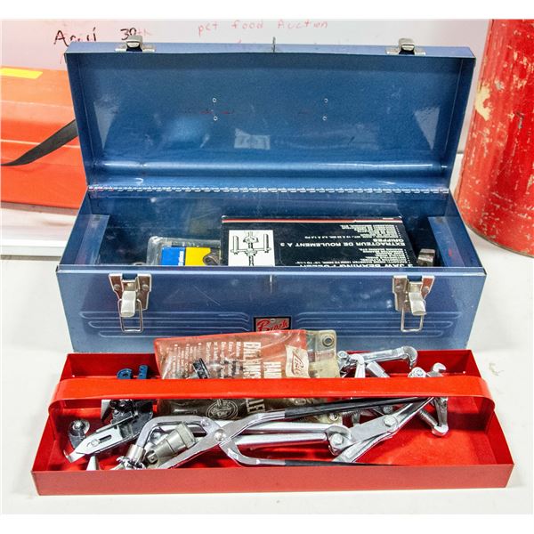 TOOL BOX WITH MECHANICS TOOLS INCLUDES OTC PULLER