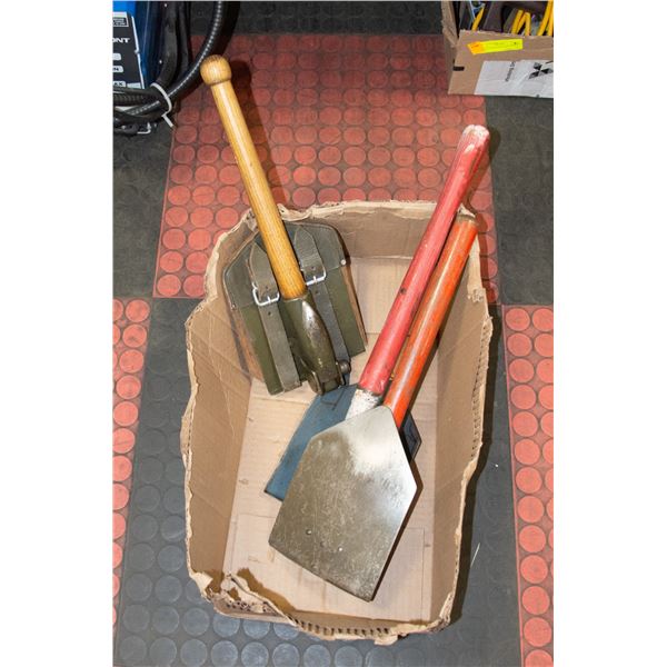 LOT OF 3 FOLDING SHOVELS