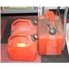 Image 1 : 3 RED JERRY CANS