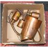 Image 1 : 4 COPPER PLATED OIL CANS
